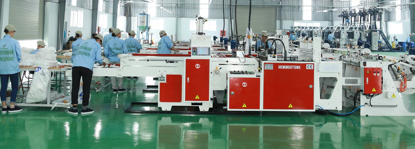 Plastic bag manufacturing process at Hanoi Plastic Bag factory