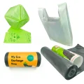 Biodegradable Bags including T shirt bags and garbage bags for sustainable packaging