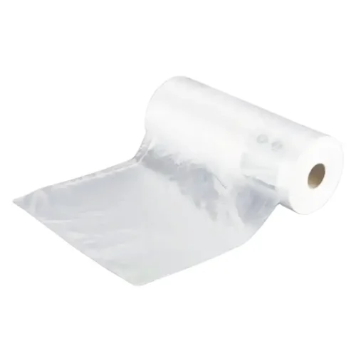 Clear flat poly bags on roll for retail and food packaging applications