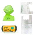 Compostable Bags including compostable trash bags, garbage bags and T shirt bags