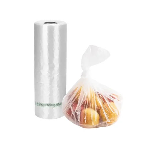 HDPE produce bags on roll for food and fresh produce packaging