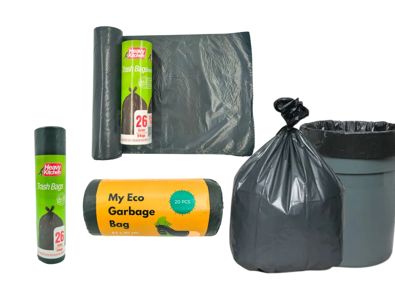 Wholesale Garbage Bags and Trash Bags manufactured in Vietnam